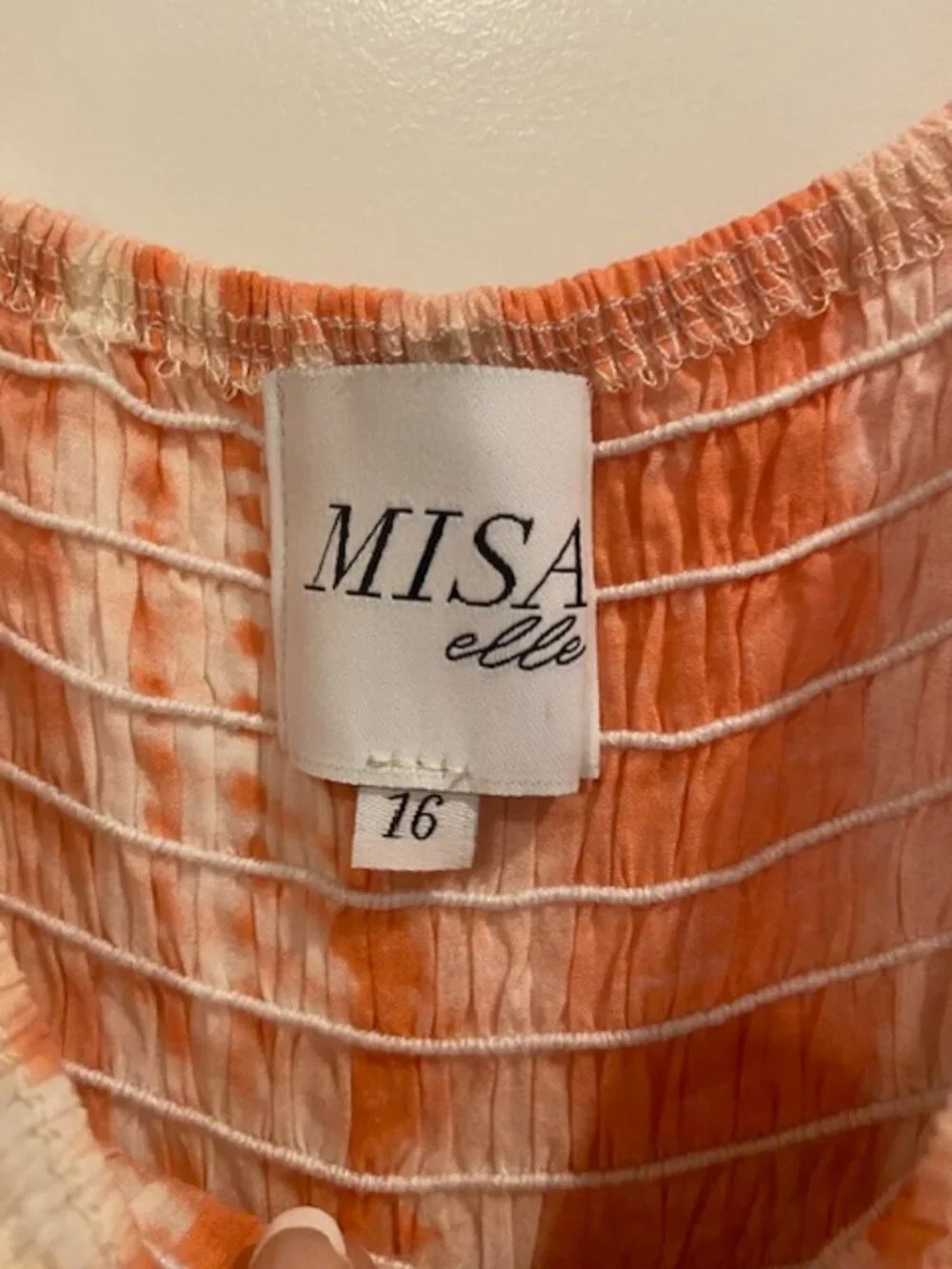Misa Elle Girl’s Orange Tie Dye Dress Size 16 Years Old